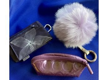 Purple Phone Case, Coin Purse & Fur Keychain