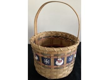 Snowman Ans Snowflake Holiday Basket