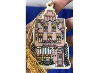 Lenox Porcelain Ornament With Lovely Gold Tassel - Signed