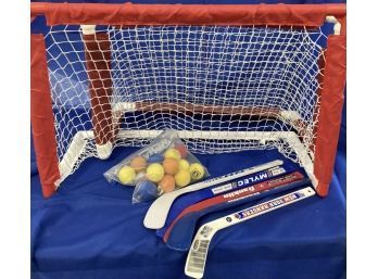 Rug Hockey Set With Mini Sticks