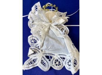 Battenburg White Lace Christmas Angel Ornament