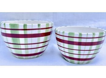 Tartan Ceramic Christmas Bowls