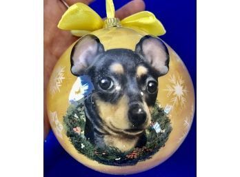 Christmas Ornament - With Dog On Each Side