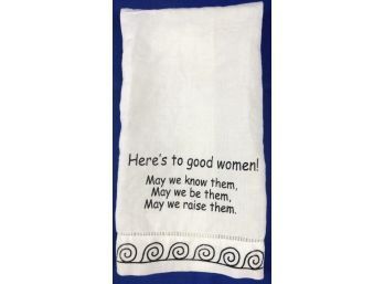 Linen Hand Towel With Inspiring Quote