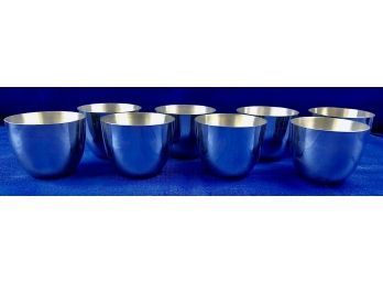 Eight Pewter Cups - Signed 'Eastern Pewter - Jefferson Cup'