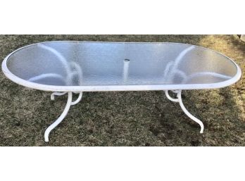 Glass Top Oval Outdoor Patio Table