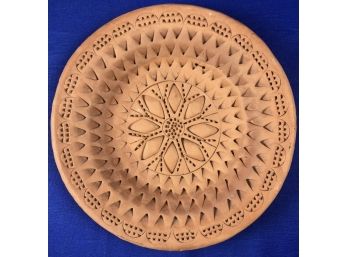 Terracotta Plate With Great Detail - Wired For Easy Hanging - Intricate Design