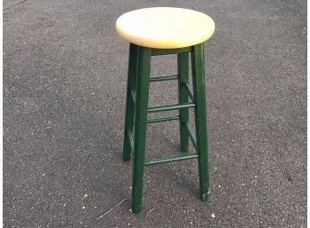 Green Hardwood Stool