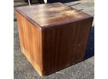 Mid-century Cube Table (with Side-Opening Storage Feature)