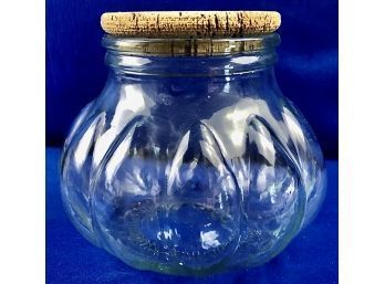 Heavy Glass Canister With Cork Lid