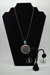 Sterling Aluma Necklace And Sterling Silpada Earrings #121