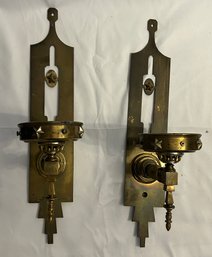 Gorgeous Vintage Brass Wall Sconces