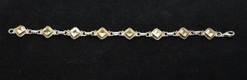 Yellow Citrine Sterling Bracelet #19