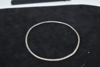 David Yurman Solid Silver Cable Bangle # 119