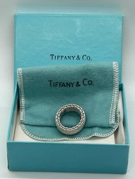 Tiffany & Co Mesh Sterling Ring #10