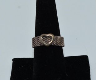 Tiffany & Co Heart Mesh Ring #159