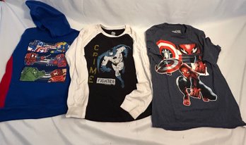 Youth Batman, Spiderman, Lego And Fortnite Shirts