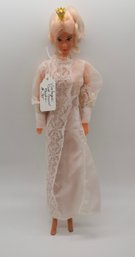 Vintage Gold Crown Barbie In White