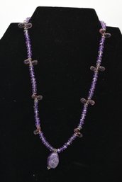 Purple Sterling Amethyst Necklace #30