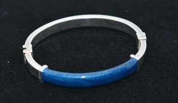 Milor Sterling Blue Enamel Bracelet #125