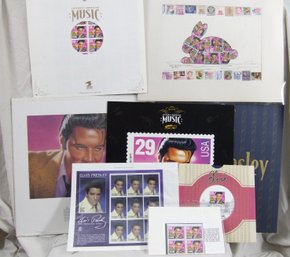 1993 USPS #9918 Complete Elvis Collectible Stamps & 1992 James Burtam Elvis Stamp 'Bunny/Rabbit'