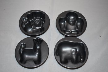 Non Stick Animal Pans (4) Ape, Elephant, Lion And Giraffe