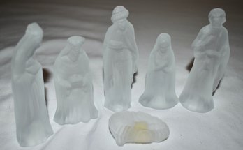 Celebrations 6 Piece Frosted Nativity Set