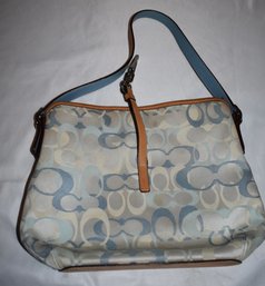 Coach Purse With Blue Monogram