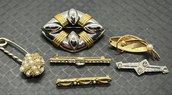 Monet And Other Gold Silver Toned Brooch Pins #82