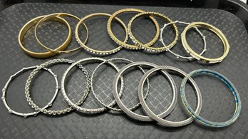Gold And Silver Tone Bangle Bracelets #690
