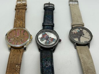 Betsy Johnson, Cc, And Other Zebra Fashion Watches #90