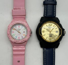 Pink Casio LRW-200M And Casio HD Gold Dial Watches #91