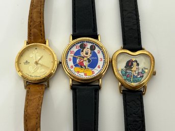 Vintage Lorus Quartz Mickey Mouse (2) And Snow White Disney Watches #41