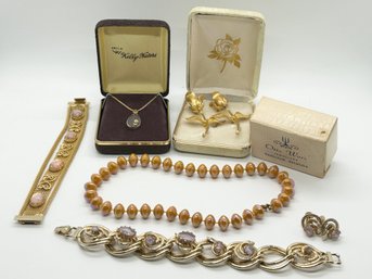 Vintage Jewelry Lot Kelly Waters Otto Wurz Gold Tone Lot #84