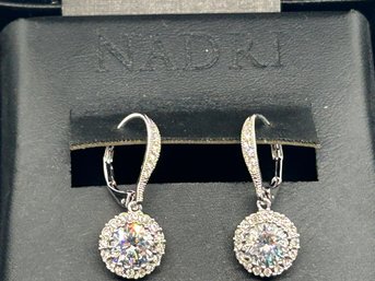 Nadri Crystal Drop Earrings New In Box #85