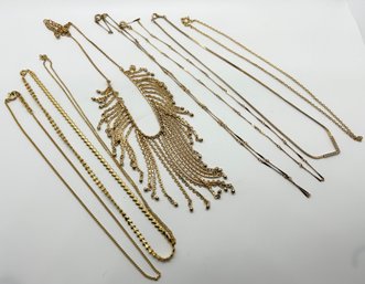 Gold Colored Chain Necklaces #92