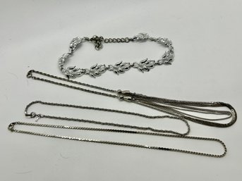 Silver Colored Necklaces #110