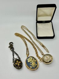 Locket And Locket-like Necklace On Chains And Keychain #115