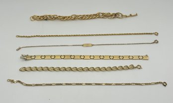 Gold Tone Chain Bracelets #675