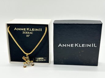 Anne Klein II Zodiac 18' Gold Colored Chain Libra Pendant NIB #1000