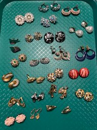 Vintage Coro, Christian Dior And Other Clip On Earrings #576