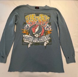 The Grateful Dead Boston Garden April 2nd Zion Rootswear 1X Long Sleeve Thermal Shirt Blue