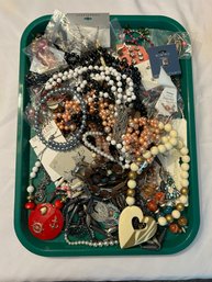 Large Tray Lot Of Mixed Jewelry #595