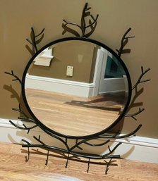 Branched Mirror Iron Coat Tree