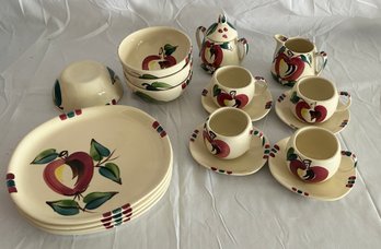 Purinton Apple Pottery Dish Set