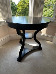 Black Round Two Tiered Side Table