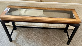 Century Furniture Wood And Glass Console Table 1 Of 2