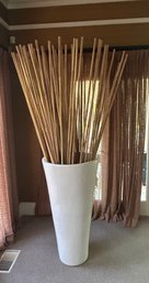 Large Planter With Tall Bamboo 1 Of 2