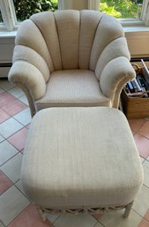 Fick's Reed Upholstered Chair And Ottoman