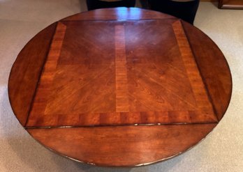 Beautiful Inlaid Wood Welsh Square Round Dining Game Table With Dovetail Jointery From Boston Design Center